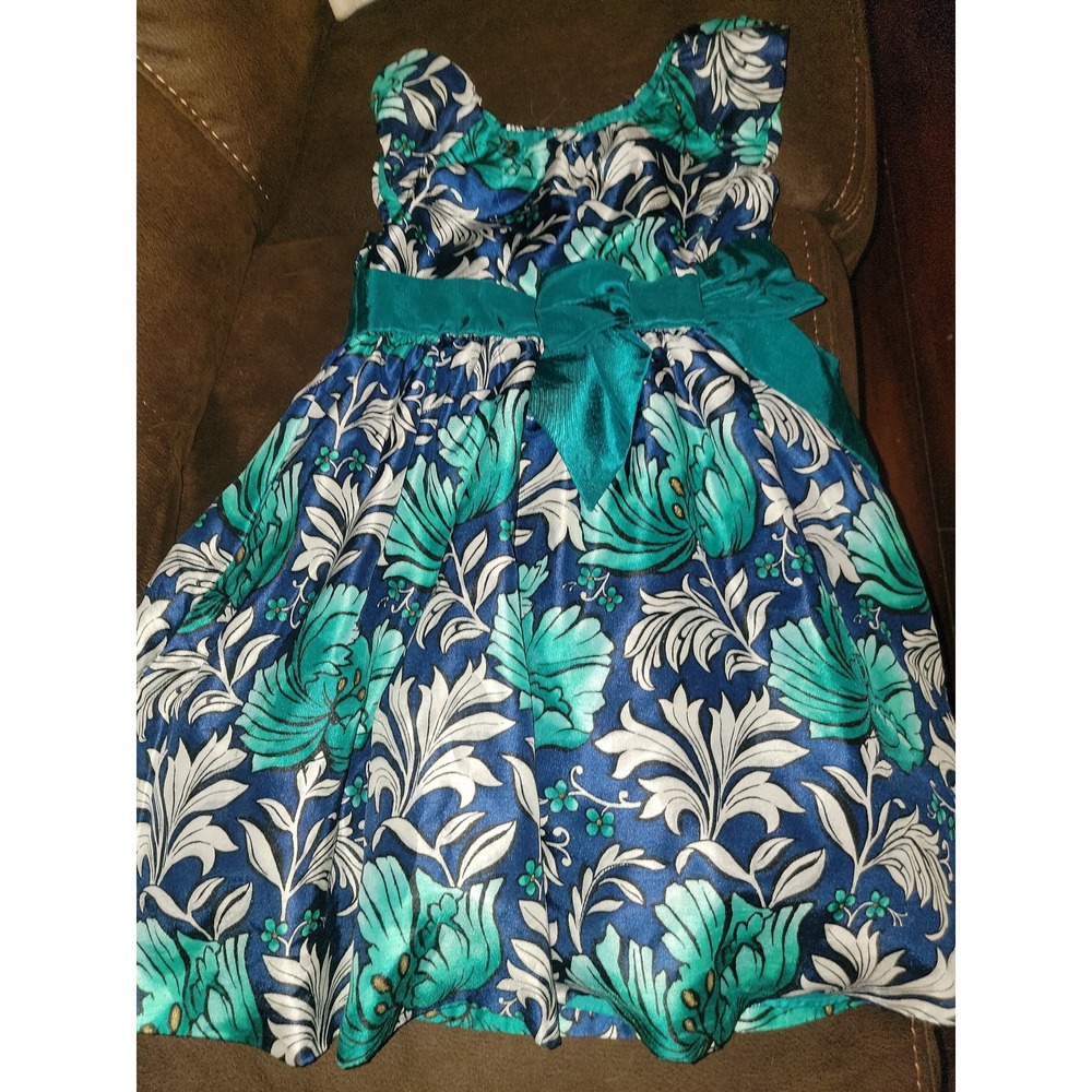 Dressed up by Gymboree Christmas holiday emerald party‎ floral dress size 10